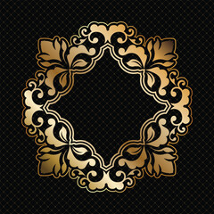 Vintage label design with monograms and frames