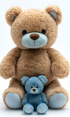 Obraz premium a teddy bear sitting next to a teddy bear