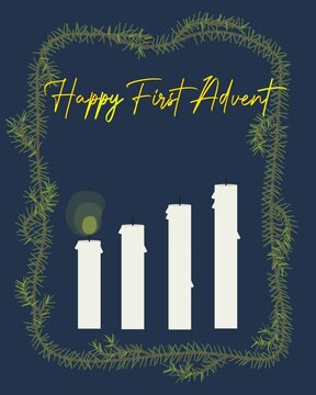 Happy first advent animation 
size 1080x1350px