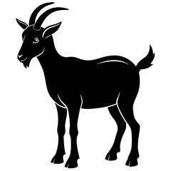 silhouette of a goat