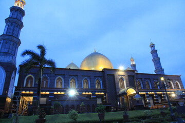 Kubah Emas mosque in Depok is one of the most famous Muslim places of worship in the city