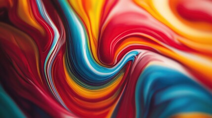 Obraz premium A vibrant swirl of colors creating an abstract, fluid design.
