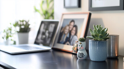 Personal Touches on Minimalist Office Desk