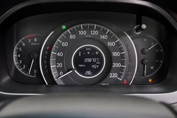 car​ instrument panel, car​ speed motor of​ night, car​ dashboard​ modern​ automobile...