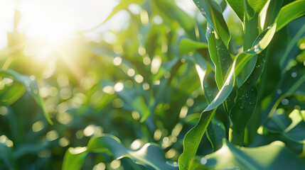 Fototapeta premium The Lush Green Cornfield
