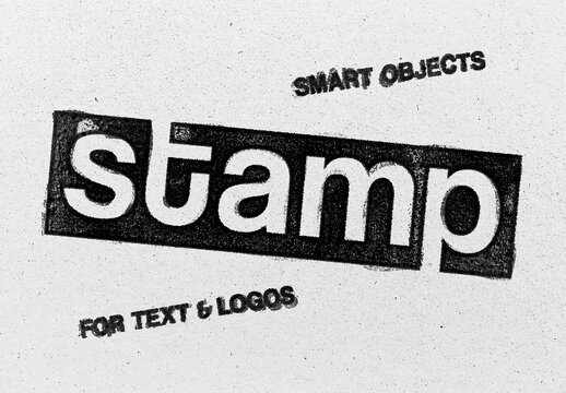 Ink Stamp Text Effect Mockup