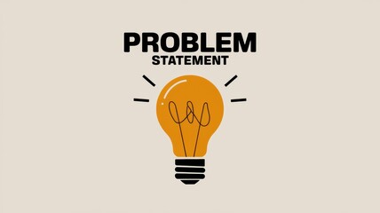 Creative Light Bulb Problem Statement Illustration