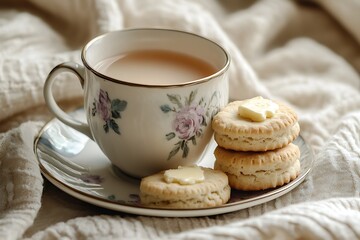 cup of tea and cookies