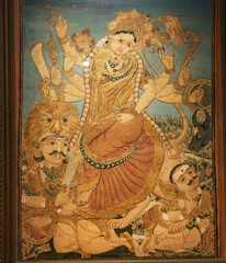 Close-up View On Part Of Chamundeshwari, Also Known As Chamundi Or Chamundamma, Is A Fierce And...
