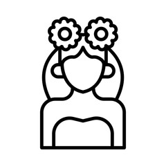 Flower Girl line icon