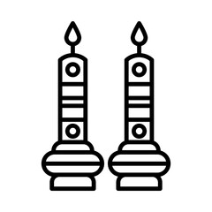 Wedding Candle line icon