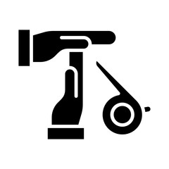 Time out glyph icon