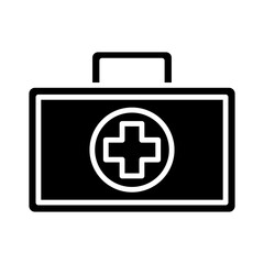 Fototapeta premium First aid kit glyph icon