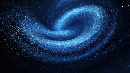 Dynamic Swirl of Digital Particles Forming an Ethereal Cosmic Vortex