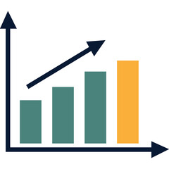 Business Growth arrow up icon, Growing Graph Icon.