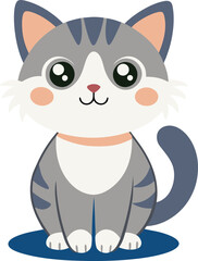 A cute cat vector work