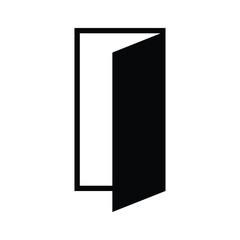 Minimalist Open Door Icon for Modern Design Projects
