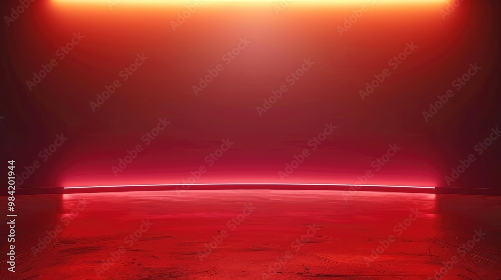 Aufkleber red background, a red gradient light strip at the top of the screen, a simple and clean design. gene