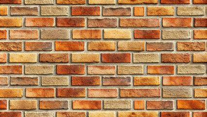 Obraz premium Textured brick wall in warm earthy tones perfect for construction and interior design
