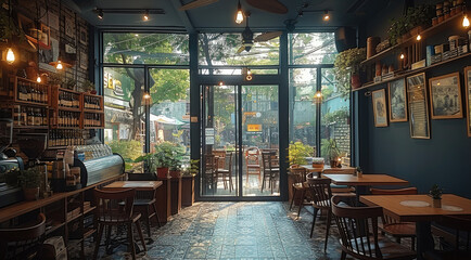 Coffee shop. Generative AI.