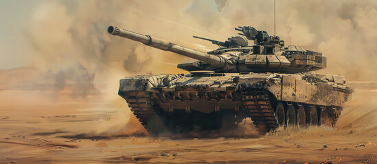 Tanks on the battlefield