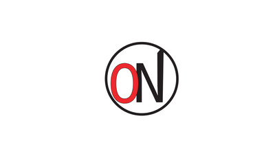 ON, NO, O, N Abstract Letters Logo Monogram