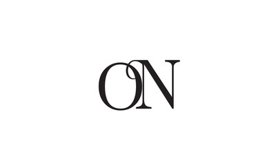 ON, NO, O, N Abstract Letters Logo Monogram