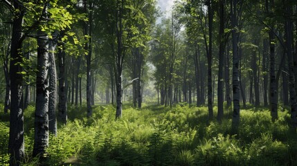 Obraz premium morning in the woods