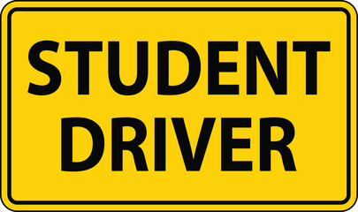 Student Driver Magnetic Car Sign, Student Driver