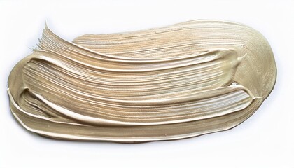 ivory oil brush stroke on white background