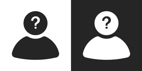 Unknown user person profile sign icon vector design