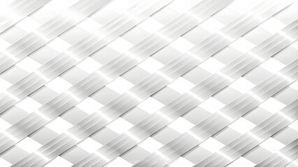 Interwoven cris cross metal fabric texture seamless blank white background. Abstract white background