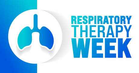 Respiratory Therapy Week background or banner design template is observed every year in October. Holiday concept. Template for card, poster, placard, template. eps 10