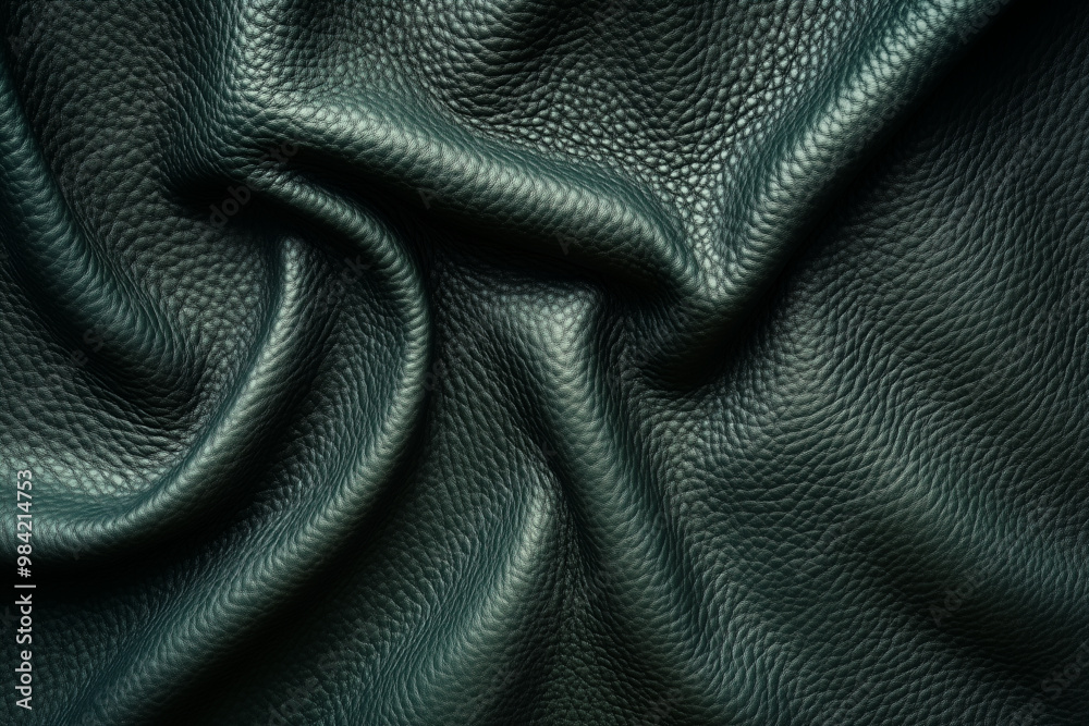 Canvas Prints Dark Green Grain Leather Texture. Background.