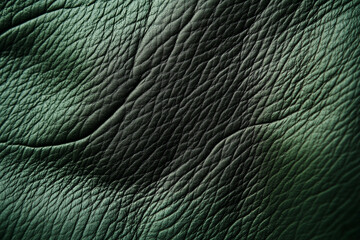 Dark Green Grain Leather Texture. Background.