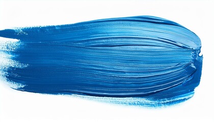 ocean blue oil brush stroke on white background