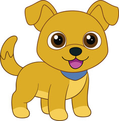 cute dog cartoon vector art