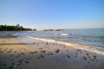 Early morning view of Kashid beach, Alibaug, Maharashtra, India.