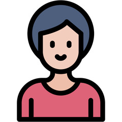 Vector Icon Woman, People, Profile, User, Avatar