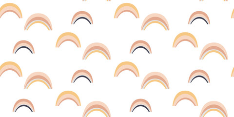 Seamless children's rainbow print for children's textiles, wallpaper, cards and printing on fabric and paper.