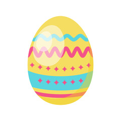 Decorative patterned colorful easter eggs icons vector illustration perfect for holiday easter