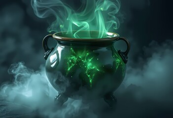 cauldron with fire