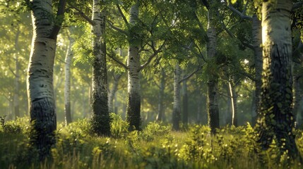 Obraz premium morning in the woods