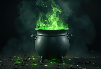 cauldron with fire