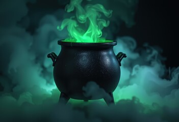 cauldron on fire