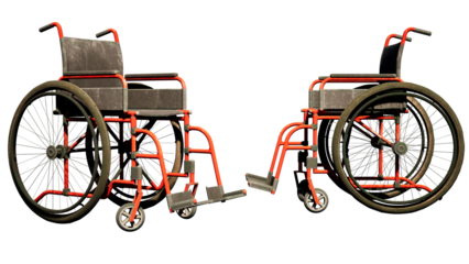 wheelchair isolated on white background
