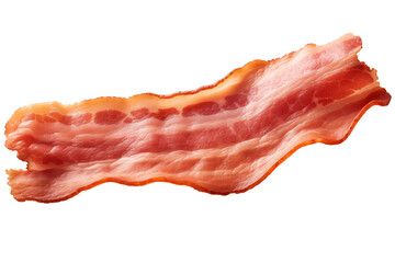 PNG cutout of one crispy bacon strip with detailed texture isolated on transparent background