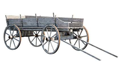 Fototapeta premium old carriage isolated on white