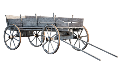 old carriage isolated on white