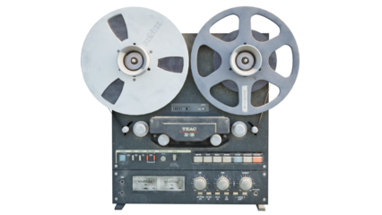 old record tape isolated on white